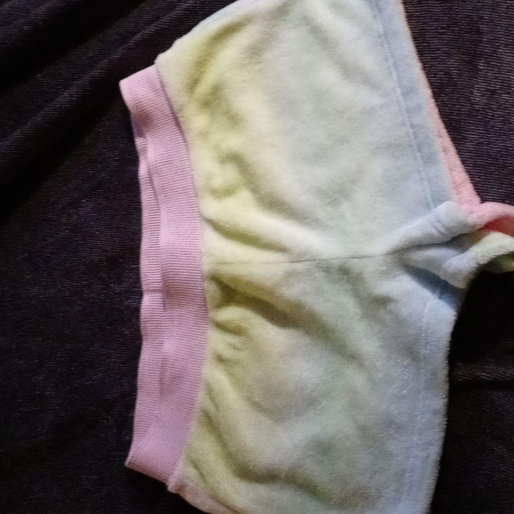 VS Pink fuzzy sleep shorts